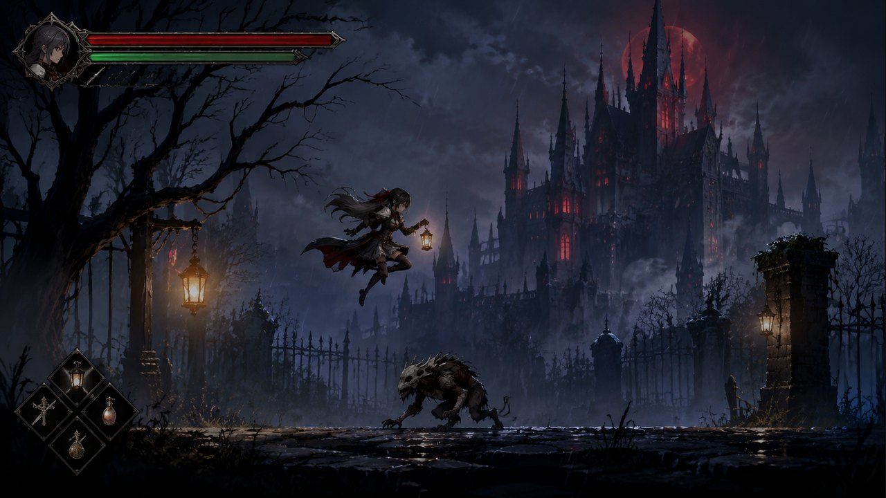 哥特少女勇闯恶魔城2 探索场景 展示图 1